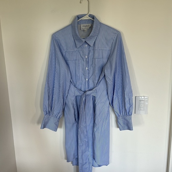 Anthropologie X Mare Mare Blue & White Striped Shirtdress – Size Small – EUC - Picture 5 of 8